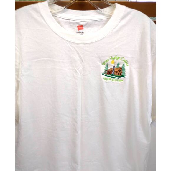 Vintage Souvenir T Shirt Pine Lodge Cabins Resort N Georgia Blue Ridge Mountain - Picture 9 of 9